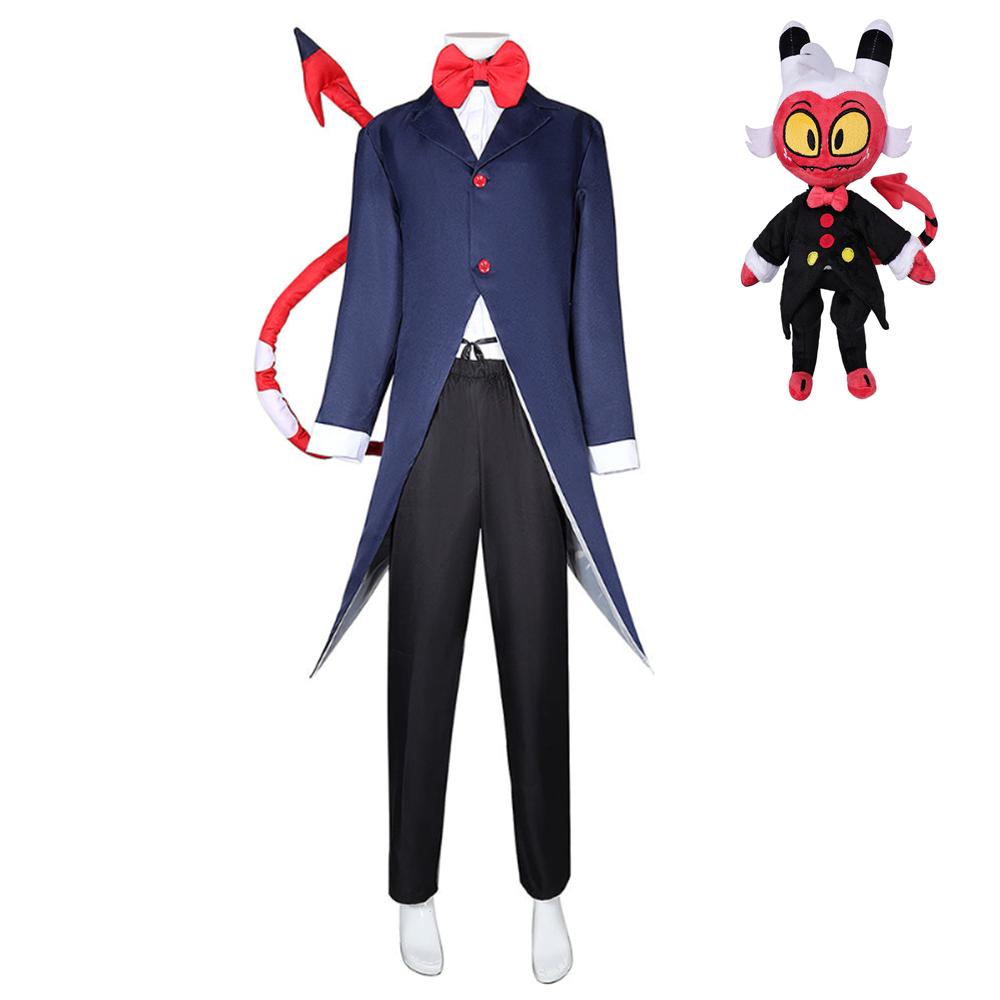TV Hazbin Hotel 2024 Helluva Boss Moxxie Blue Set Cosplay Costume Outf