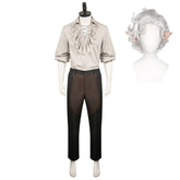 Game Baldur's Gate Astarion White Set Outfits Cosplay Costume Halloween Carnival Suit