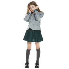 Kids Girls Ochaco Uraraka Asui Tsuyu Gray School Uniform Skirt Outfits Cosplay Costume Halloween Carnival Suit
