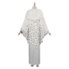 Movie Star Wars The Last Jedi Leia White Outfits Set Cosplay Costume Halloween Carnival Suit