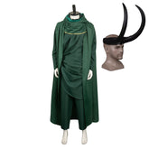 Loki 2 (2023) Loki Green Cloak Set Outfits Cosplay Costume Halloween Carnival Suit