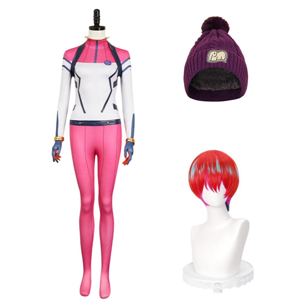 Mobile Suit Gundam GQuuuuuuX (2025) Amate Yuzuriha Pink Jumpsuit Outfits Cosplay Costume