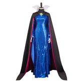 Snow White (2025) Evil Queen Blue Dress Cloak Outfits Cosplay Costume