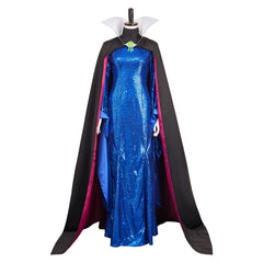 Snow White (2025) Evil Queen Blue Dress Cloak Outfits Cosplay Costume