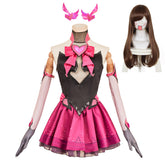 Overwatch 2 D.VA Nocturna Black Pink Dress Set Outfits Cosplay Costume