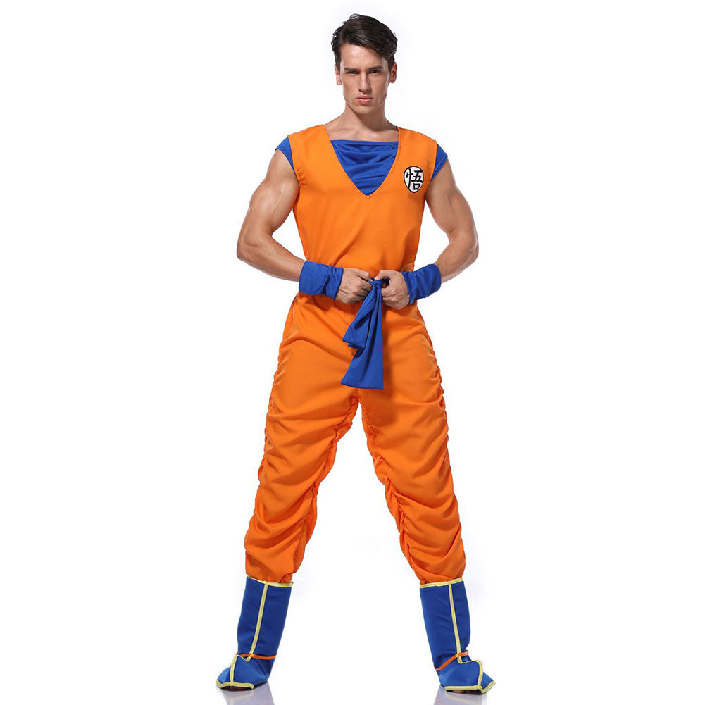 Dragon Ball Son Goku Yellow Blue Outfits Cosplay Costume Halloween Carnival Suit