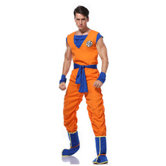 Dragon Ball Son Goku Yellow Blue Outfits Cosplay Costume Halloween Carnival Suit