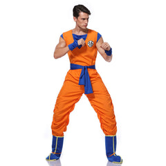 Dragon Ball Son Goku Yellow Blue Outfits Cosplay Costume Halloween Carnival Suit