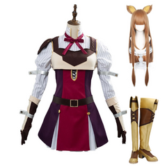 Anime Raphtalia Red Dress Cosplay Costume Girl Female Halloween Carnival Suit