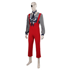 Station To Station David Bowie The Thin White Duke Red Set Outfits Cosplay Costume Halloween Carnival Suit