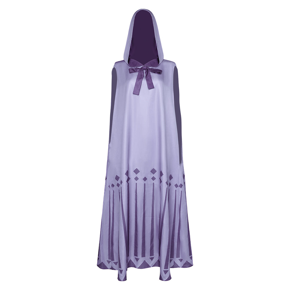 Movie Wish 2023 Asha Purple Cloak Outfits Cosplay Costume