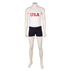 Movie The Boys in the Boat (2023) Jersey Rowing Team White Vest Set Outfits Cosplay Costume Suit