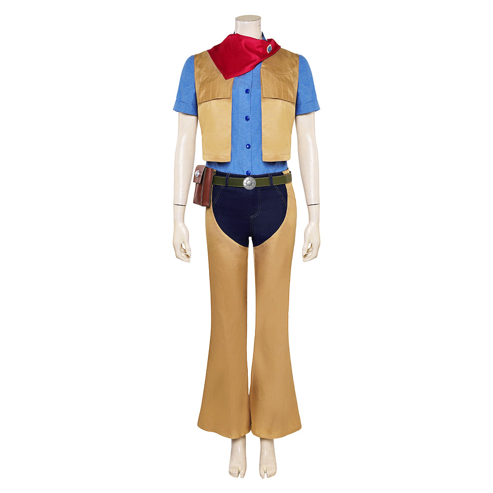 Movie Princess Peach: Showtime! 2024 Brown Cowboy Set Outfits Cosplay Costume Halloween Carnival Suit