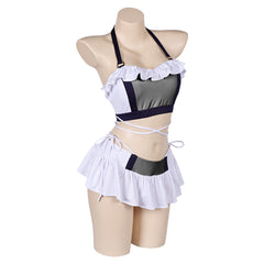 Game Final Fantasy Tifa White Swimsuit Set Outfits Cosplay Costume Halloween Carnival Suit