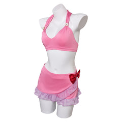 Game Final Fantasy Tifa Pink Swimsuit Set Outfits Cosplay Costume Halloween Carnival Suit