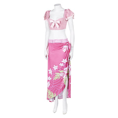 Final Fantasy VII Rebirth 2024 Aerith Pink Beach Skirt Swimsuit Set Outfits Cosplay Costume