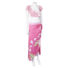 Final Fantasy VII Rebirth 2024 Aerith Pink Beach Skirt Swimsuit Set Outfits Cosplay Costume