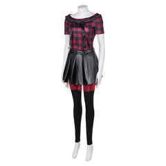 Movie Lisa Frankenstein Misty Red Dress Set Outfits Cosplay Costume Halloween Carnival Suit