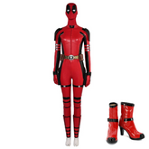 Movie Deadpool & Wolverine (2024) Women Deadpool Jumpsuit Outfits Cosplay Costume Halloween Carnival Suit