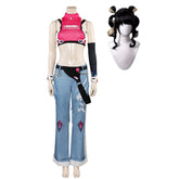 Overwatch Juno Le Sserafim Fearless Pink Top Trousers Set Outfits Cosplay Costume