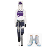 Overwatch Ashe Le Sserafim Fearless White Purple Set Stage Outfits Cosplay Costume