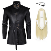House Of The Dragon Season 2 (2024) Prince Aemond Targaryen Black Coat Outfits Cosplay Costume