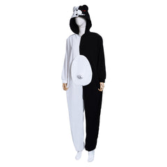 Danganronpa Monokuma Black White Bear Jumpsuit Sleepwear Outfit Cosplay Costume Halloween Carnival Suit