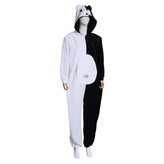 Danganronpa Monokuma Black White Bear Jumpsuit Sleepwear Outfit Cosplay Costume Halloween Carnival Suit
