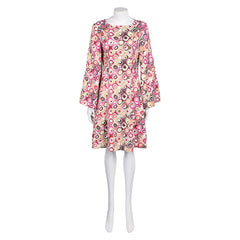 Retro 70s Hippie Disco Band Multi Jacquard Dress Cosplay Costume Outfits Carnival Suit