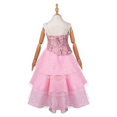 Kids Children Wicked (2024) Glinda Pink Tulle Skirt Outfits Cosplay Costume