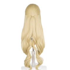 Game Genshin Impact Navia Yellow Wigs Cosplay Accessories Halloween Carnival Props