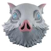 Anime Hashibira Inosuke Gray Pig Push Mask Cosplay Costume Outfits Halloween Carnival Suit