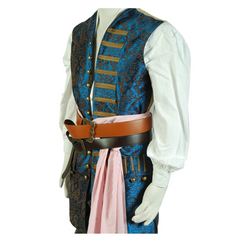 Movie Pirates Of The Caribbean 4 Jack Sparrow Vest Costume Halloween Carnival Suit