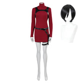 Game Resident Evil 4 Remake Ada Wong Red Dress Outfits Cosplay Costume Halloween Carnival Suit