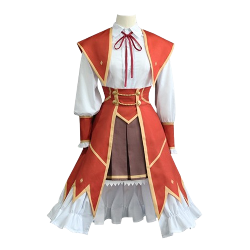 Anime Villainess Level 99 (2024) Dolkness Yumiella Red Dress Set Outfits Cosplay Costume Halloween Carnival Suit
