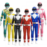 Adult Kids Mighty Morphin Power Rangers Zyuranger Super Sentai Jumpsuit Outfits Cosplay Costume