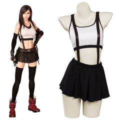 Final fantasy 7 remake Tifa Lockhart Cosplay Costumes Top Skirt Two-piece Swimsuit Halloween Carnival Suit