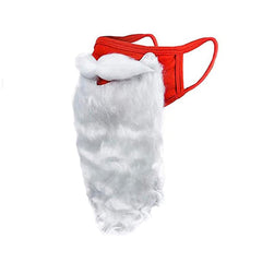 Christmas 2023 Funny Santa Bearded Face Mask Cosplay Accessories Halloween Carnival Props
