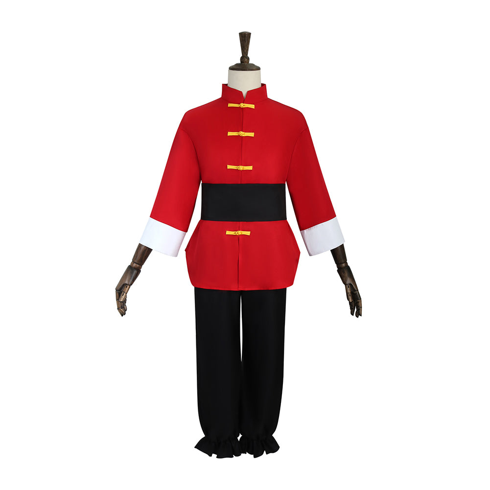 Ranma 1/2 Ranma Saotome Red Kung Fu Set Outfits Cosplay Costume