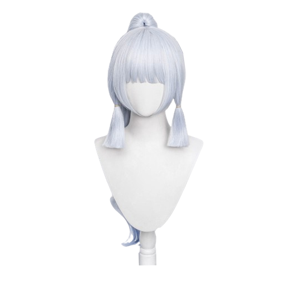 Genshin Impact Kamisato Ayaka Cosplay Wig Heat Resistant Synthetic Hair Carnival Halloween Party Props