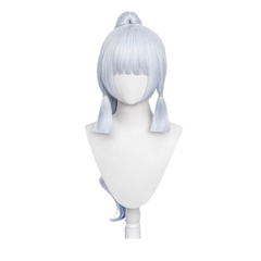 Genshin Impact Kamisato Ayaka Cosplay Wig Heat Resistant Synthetic Hair Carnival Halloween Party Props