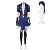 Arcane: League Of Legends 2 (2024) Caitlyn Short Sleeves Blue Dress Outfits Cosplay Costume