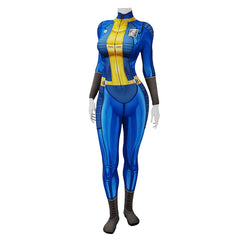 Game Fallout 4 Number 76 Shelter Blue Jumpsuit Outfits Cosplay Costume Halloween Carnival Suit
