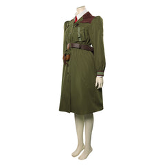 Movie Matilda Agatha Trunchbull Green Coat Cosplay Costume Outfits Halloween Carnival Suit