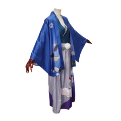 Anime Dazai Osamu Blue Kimono Outfits Cosplay Costume Halloween Carnival Suit