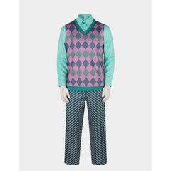 Wicked (2024) Pfannee Green Velvet Jacket School Uniform Outfits Cosplay Costume
