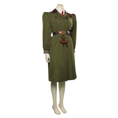 Movie Matilda Agatha Trunchbull Green Coat Cosplay Costume Outfits Halloween Carnival Suit