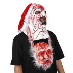 Terrifier 2 Art the Clown White Mask Cosplay Latex Masks Helmet Masquerade Halloween Party Props