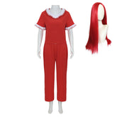 The Nightmare Before Christmas Sally Red Set Outfits Halloween Cosplay Costume