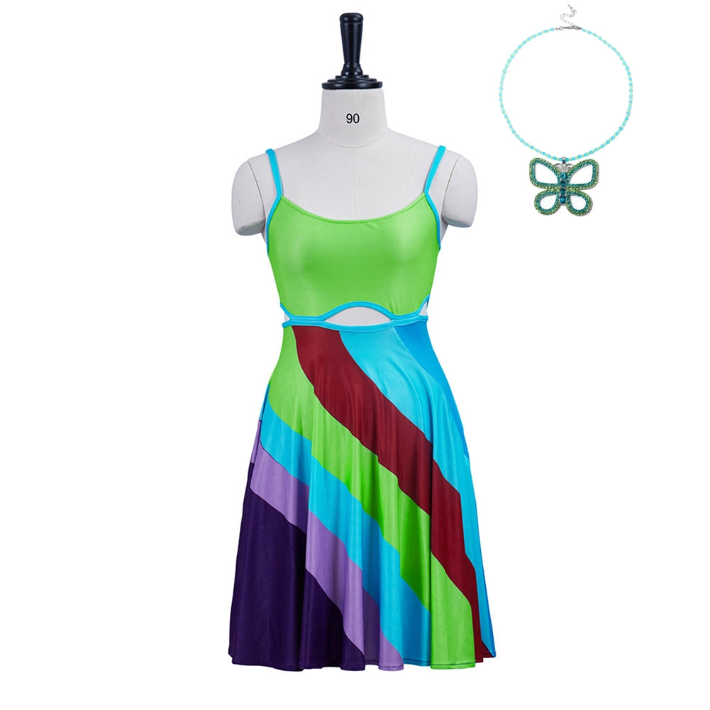 13 Going On 30 Suddenly 30 Jenna Rink Green Dress Outfits Necklace Cosplay Costume